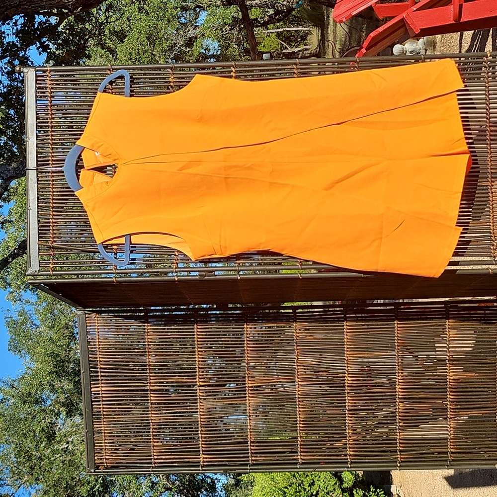 New W Tag MOOYIUS Bright Orange Dressy Romper Short Suit Size M